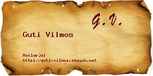 Guti Vilmos névjegykártya
